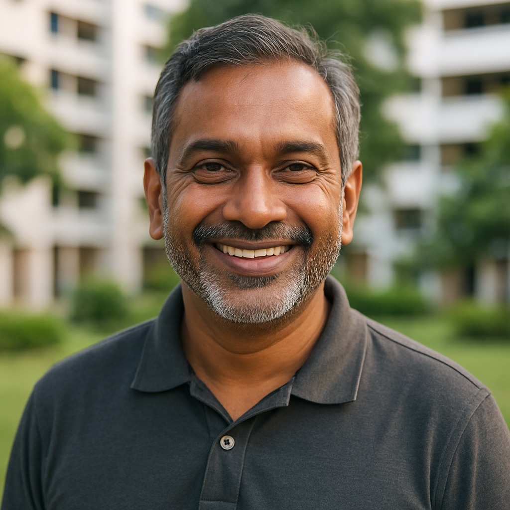 Photo of S. Krishnan, a Harborview client (fictional)