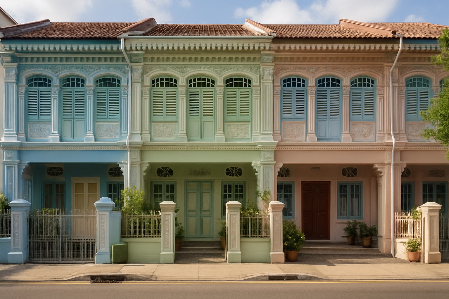 Conserved Peranakan terrace house on Joo Chiat Place